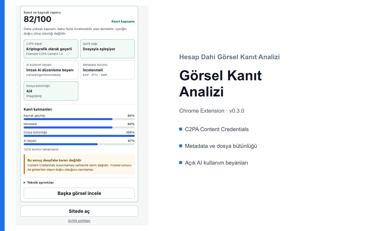 Görsel Kanıt Analizi ekran görüntüsü